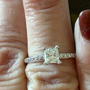 Engagement set in platinum. The Centerstone is .71cts with GIA certificate